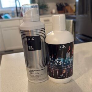 GK Big Time Volume and Thickening Mousse & Extra Love Shampoo